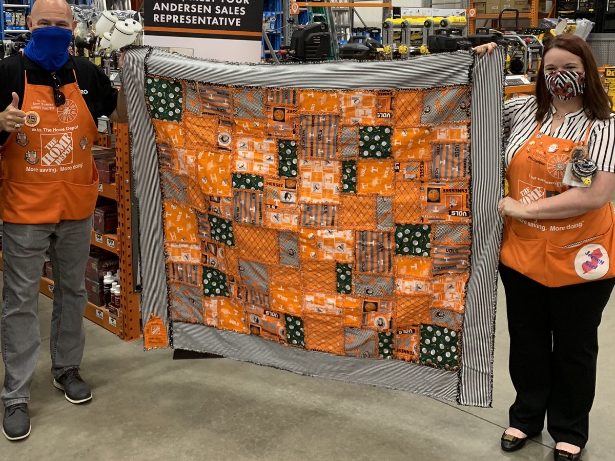 A HUGE thank you to Jamie for making me a “PRO” quilt! Not only did she remember my story for how we “quilt” together the right unique solution for each PRO, she took the time to make me this AWESOME Tennessee quilt! THANK YOU so much Jamie! You ROCK!