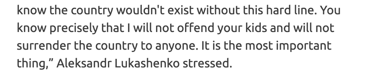 But even so, he can't quite do it, even in his rhetoric. "I will not surrender the country to anyone." That's really the most truthful line in the whole speech. 6/
