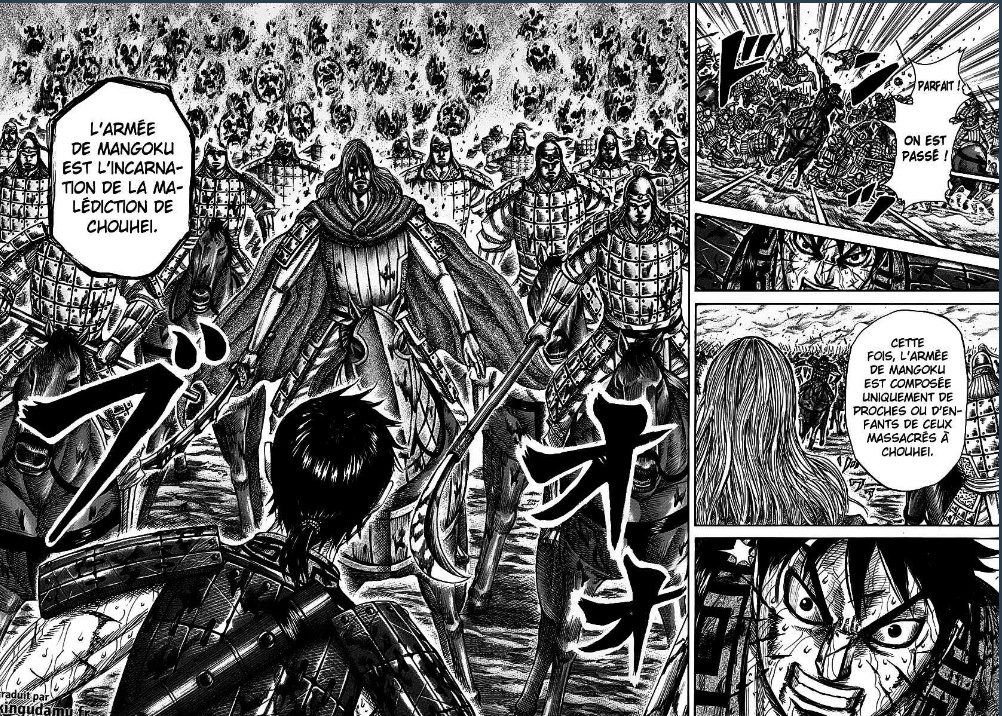 C'est maintenant que ça devient intéressant car en plus d'être un pur 1vs1(Pain vs Naruto,Shin vs Mangoku)c'est un 1vs1 philosophique et c'est là que je trouve que Shin vs Mangoku est plus travaillé et profond car c'est la réponse du Protagoniste qui va rendre ça meilleur.