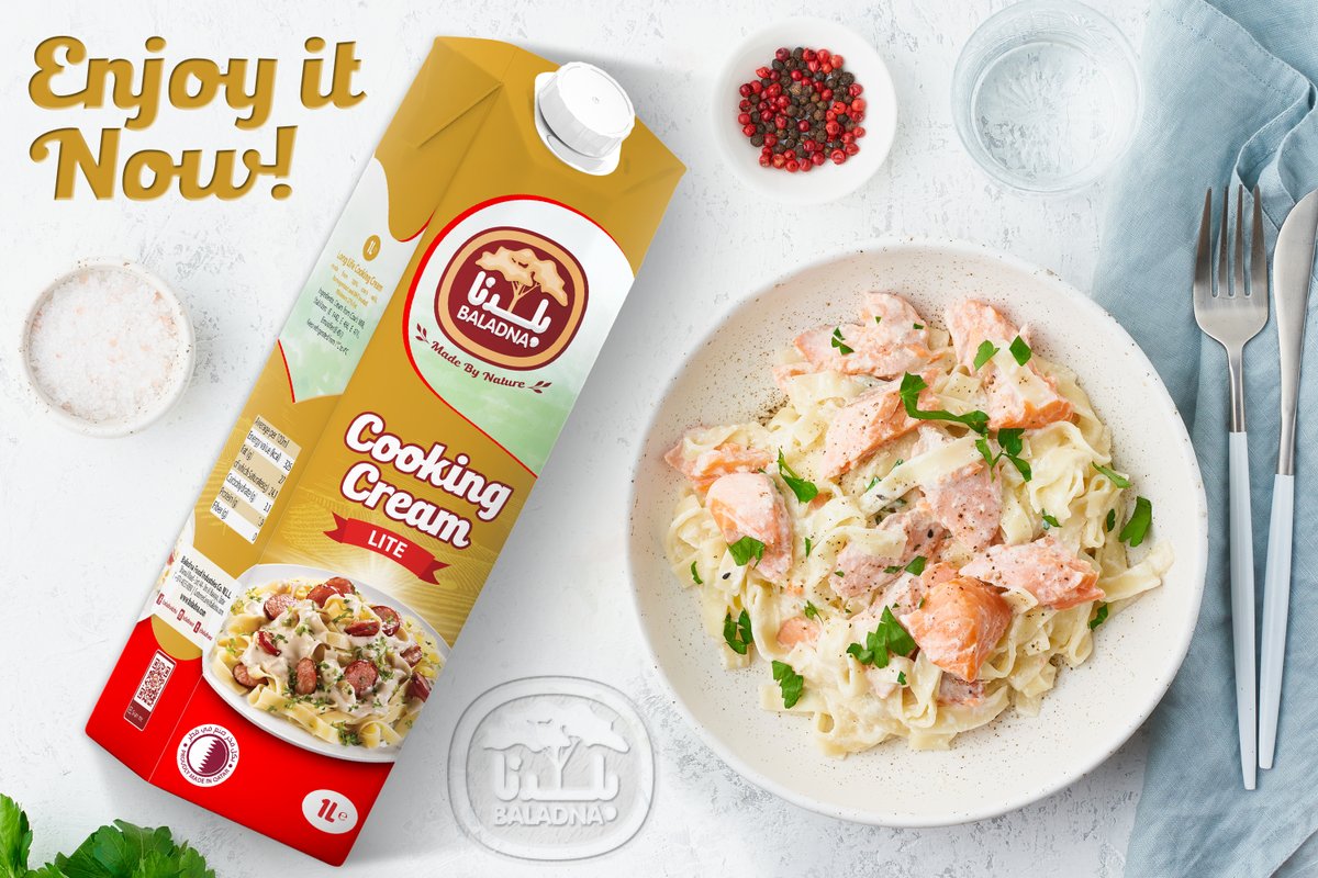 جديد من بلدنــا، كريمة الطبخ لايت. حافظوا على صحتكم!
New from Baladna, Lite Cooking Cream. Stay healthy!
#قطر #بلدنا #qatar #doha #كريمة_الطبخ #cooking_cream #Pasta #lowfat https://t.co/ds6AlGzsqQ
