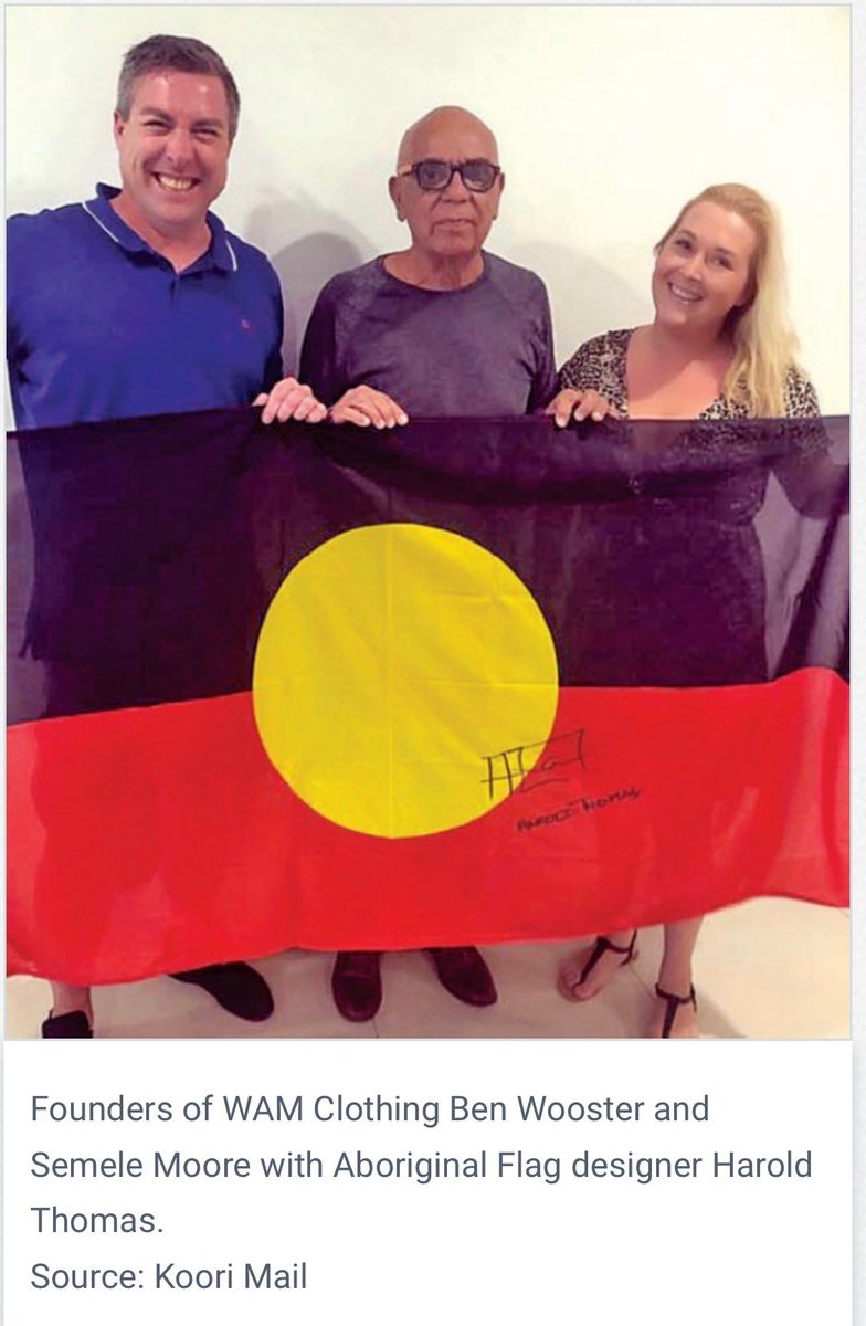 1) WAM who holds the Aboriginal flag rights is part-owned by Ben Wooster. His former company Birubi Art Pty Ltd was prosecuted for selling and profiting of fake Aboriginal art and was fined $2.3m.