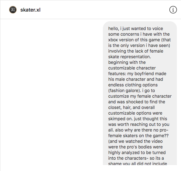 megkahnn's tweet photo. @skater_xl and since i sent this message, i have thought of so many more things to add... the way young girl skaters are not encouraged to take on skating and improve their craft is a detriment to female skatings potential. think of how many young girls could KILL at skating... https://t.co/qpSdnDhlh7