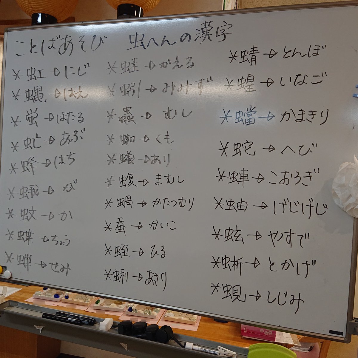 デイサービス はなのえん 本日のレクは ことばあそび 虫へんの漢字 でした 勉強しながら昔の話を思い出しながら とても盛り上がってました デイサービス はなのえん 茨城県 土浦市 地域密着型 通所介護 レクリエーション アットホーム