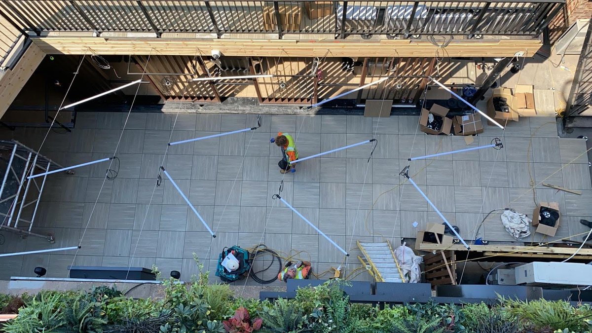 DesignatSource's tweet image. Within the densely packed, buildings of London’s city centre, our new external terrace project is nearing completion.

The external terrace has maximised the confines of the space, to produce a well heated,sheltered solution, ensuring customers feel comfortable and relaxed.