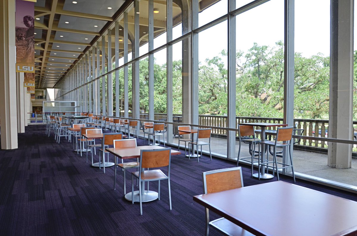 LSUStudentUnion's tweet photo. We are open and so excited that you are back on campus! Things will look a little different this Fall, but we will navigate those challenges together! 🐯💜💛 #lsustudentunion https://t.co/QYOPpAG59f