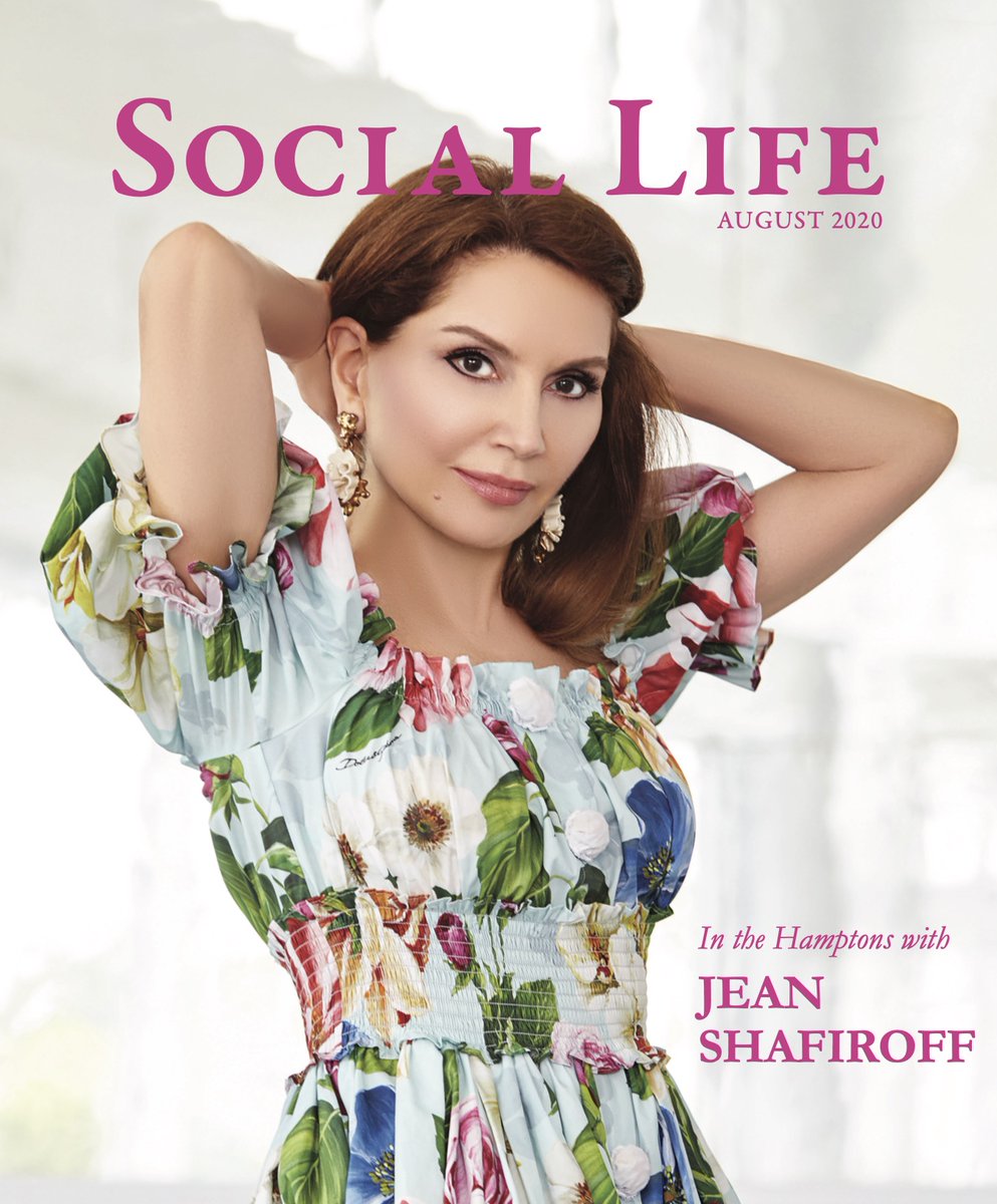 JeanShafiroff's tweet photo. I am honored to be the Cover Girl/Cover Feature of @SocialLifeMag August 2020 issued titled Jean Shafiroff: First Lady of Philanthropy. Thank you #SocialLifeMagazine, Justine Mitchell, @missdevorahrose @MarsinDigital & writer @bennettmarcus29 https://t.co/a7dwT540WO