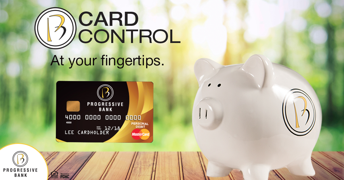ProgressiveBank's tweet image. Controlling your debit card is easy at Progressive Bank! 

#ProgressiveBank #CardControl