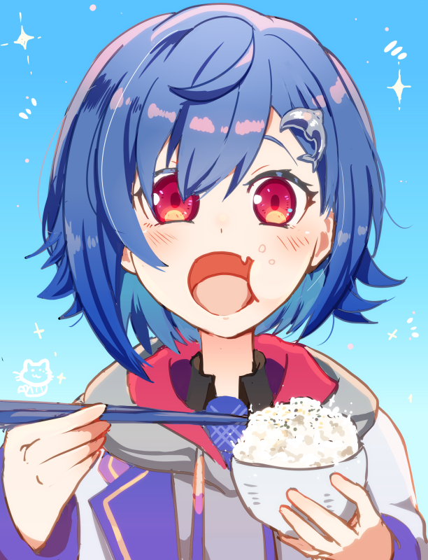 「エイムつよつよだしご飯もりもり食べててえらい!可愛い! #ニシゾノート 」|TORIギョーザのイラスト