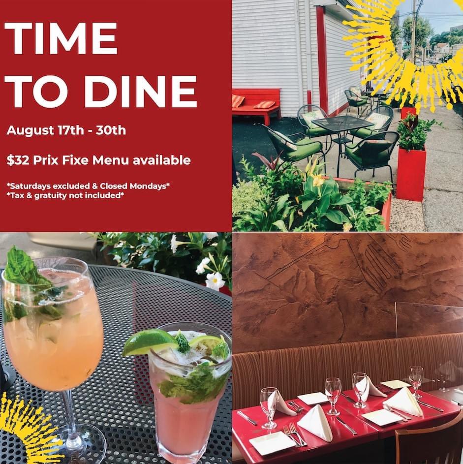 Join us until August 30th for 'Time to Dine'! We will be serving a three course prix fixe menu. Reservations  at 914.933.0200 🧡🍴🍹 **Friendly reminder that we are closed today but we look forward to seeing everyone this week! #TimetoDine #Cheers #WestchesterEats