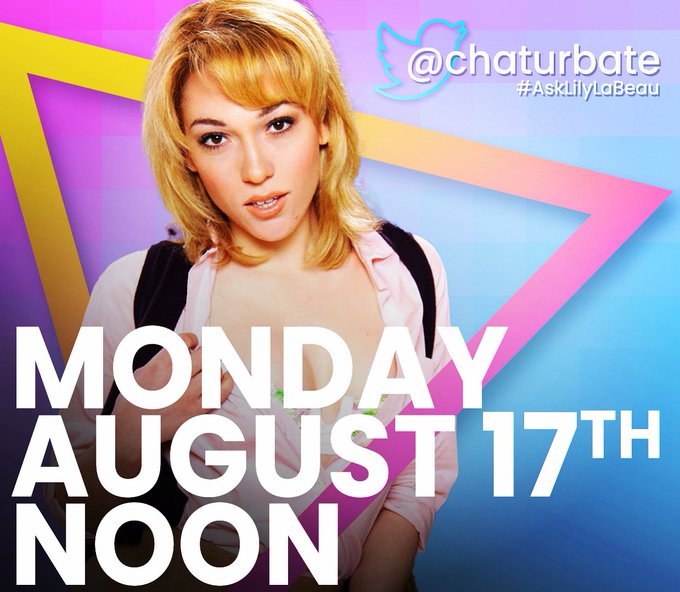 Today at 12  noon pst join me for a live Ask Me Anything on the @Chaturbate Twitter! Don&rsquo;t forget  #AskLilyLaBeau<a href="/tag/asklilylabeau"class="tags"><span>#asklilylabeau</span></a>