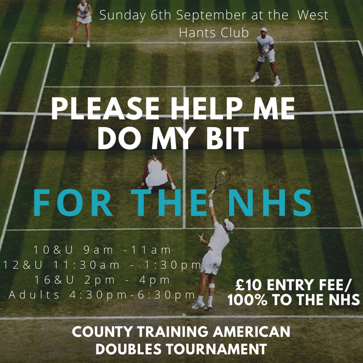 Proud to have set up the first ‘Help me do my bit’ fund raising tournaments for the NHS to thank those in Covid-19 ICU units at Poole, BOURNEMOUTH &amp; Dorchester hospitals. Hoping other counties will jump on board. Dorset players get signed up #thankyou  #nhs #heroes #recognition