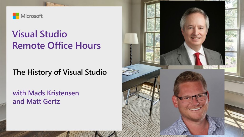 VisualStudio's tweet image. History? Cool.
But you know what's cooler than cool?
How about the history of #VisualStudio?
Tune into today's Visual Studio Remote Office Hours to plumb the depths of the past of one of our favorite IDEs: msft.it/6012TUVJ6