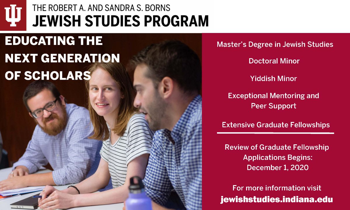 Generous fellowships available for incoming grad students in 2021-22.  More info jsp.sitehost.iu.edu/graduates/fund…