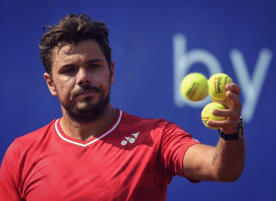 stanwawrinka's tweet photo. Rusty but happy to be back 😏🎾😅🙄🙏🏻❤️ #backatit #competition #trusttheprocess #stantheman https://t.co/URz5qOIW0v