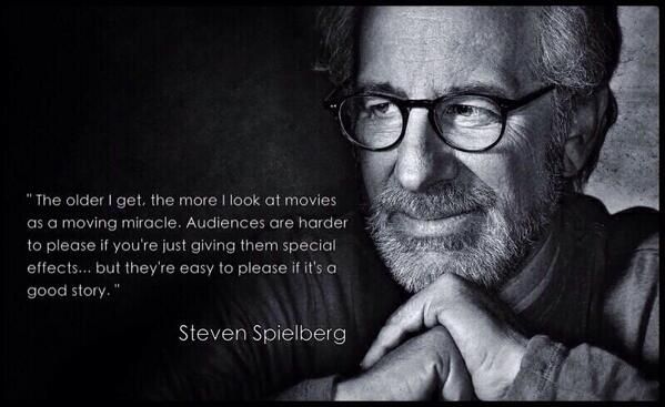 'The older I get, the more I look at movies as a moving miracle.' #StevenSpielberg #MondayMotivation