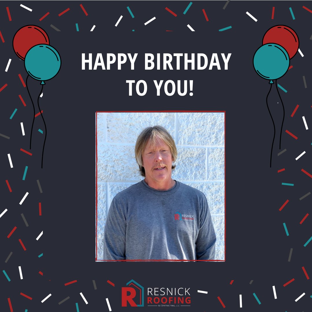 ResnickRoofing's tweet photo. Happy Birthday to our one and only August baby, Bill Behr!  Today we are wishing you a great birthday and memorable year!
.
.
.
#resnickroof #resnickroofing #pittsburgh #412 #thebest #happybirthday https://t.co/0a9UAHJi1X