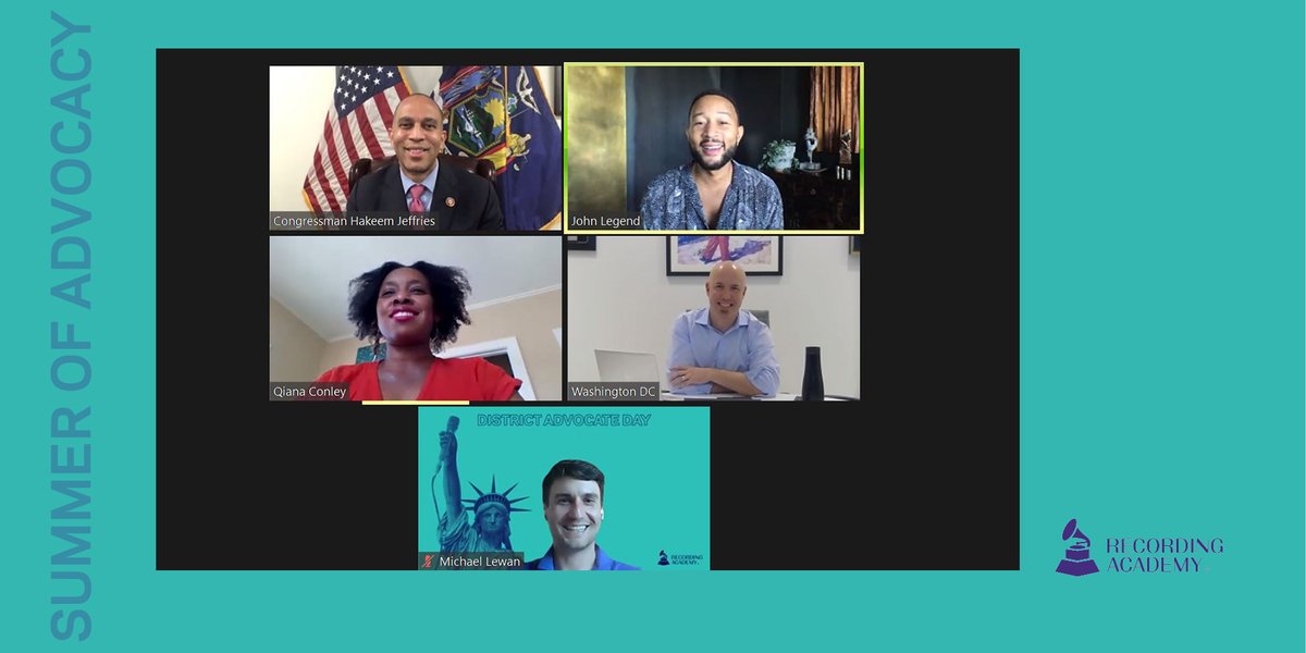 We had a great #DistrictAdvocate day meeting with GRAMMY winner @JohnLegend and music aficionado and supporter <a href="/RepJeffries/">Hakeem Jeffries</a>. 🎵

Together we will continue to fight for music and its makers!

Join us! Take action here ➡️ grm.my/3gZPFQM