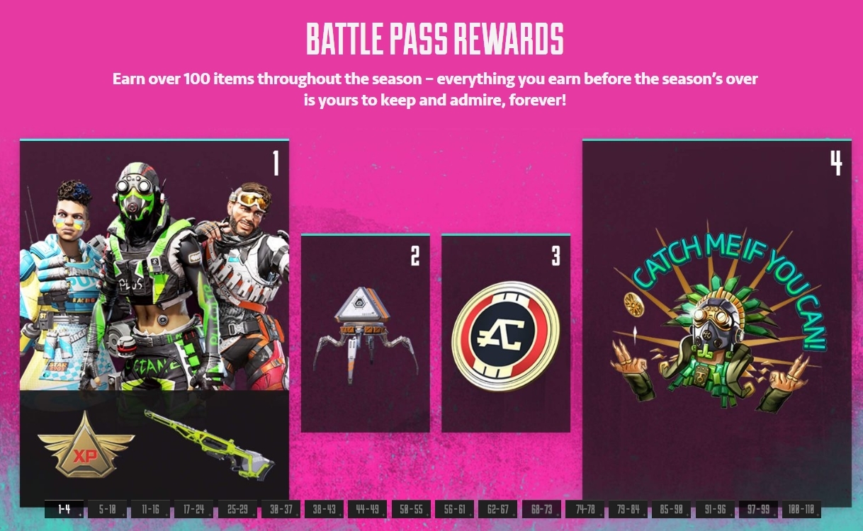 Apex Legends日本語wiki管理人 Twitter પર シーズン6バトルパスの報酬一覧が公開されました レジェ確定apexパックは5レベル 黒ブラッドハウンドは50レベル 100レベル 110レベル報酬はg7スカウトです エーペックスレジェンズ Apexlegends T Co