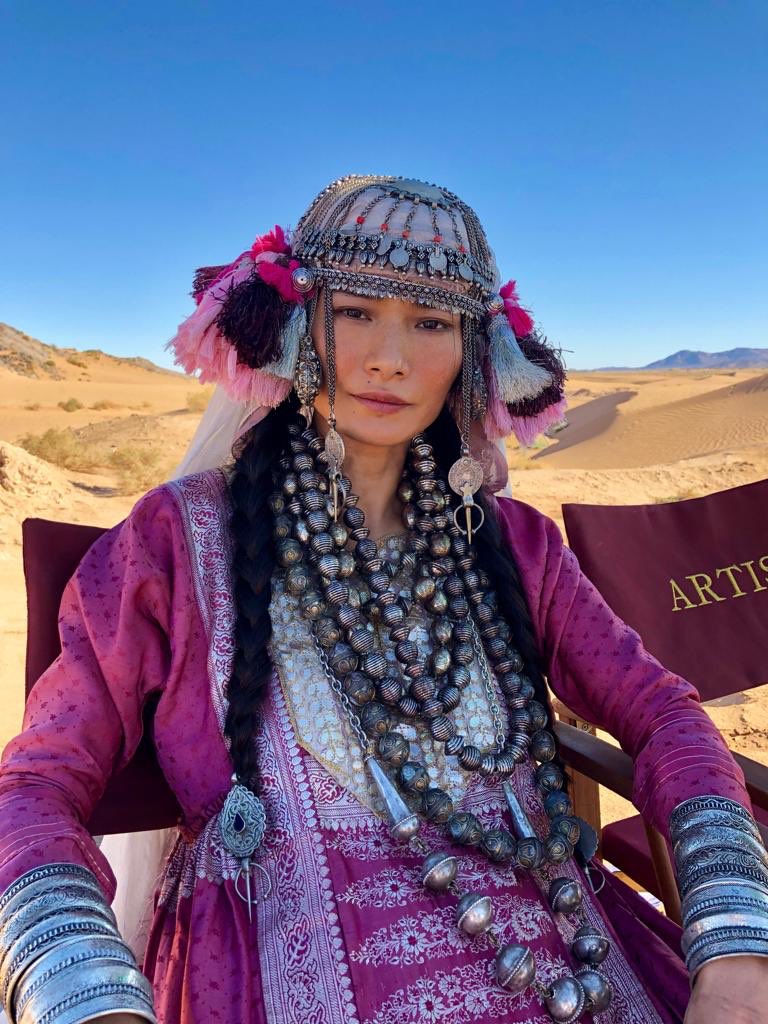 ganaBK's tweet photo. The Girl 💙 #onset 🎬

Out in Cinemas this FRIDAY in Mongolia 🇲🇳 

#waitingforthebarbarians 📽
#ciroguerra #markrylance #johnnydepp #robertpattinson #mongolia @blackstallionmongolia https://t.co/XntUtPhfQS