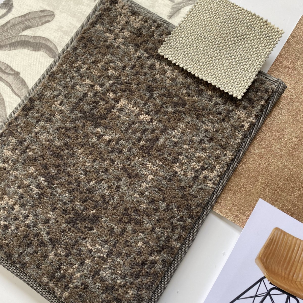 newheycarpets's tweet photo. This is Oatmeal from our Patina stock collection with Objecta #rug edging tape. We love the #botanical pattern on the @SkoposFabrics  and how the #colours from each item all merge together, creating a clean stylish #hospitality #carpets scheme. @Dawnvale https://t.co/phGzCWDdUH https://t.co/YTuultJ6fI