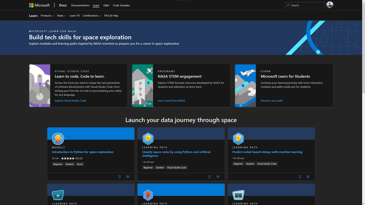 MSP_CEE's tweet photo. 🐱‍🚀 Interested in space exploration or NASA STEM? That's right, we have a learning path for that too! And what is even more better, they are inspired by NASA

👉 More on https://t.co/PiHpOh2SMS

From Students, for students!

#MSFTStudentAmbassadors #MSFTLearn #NASA https://t.co/uG4SDE1US1