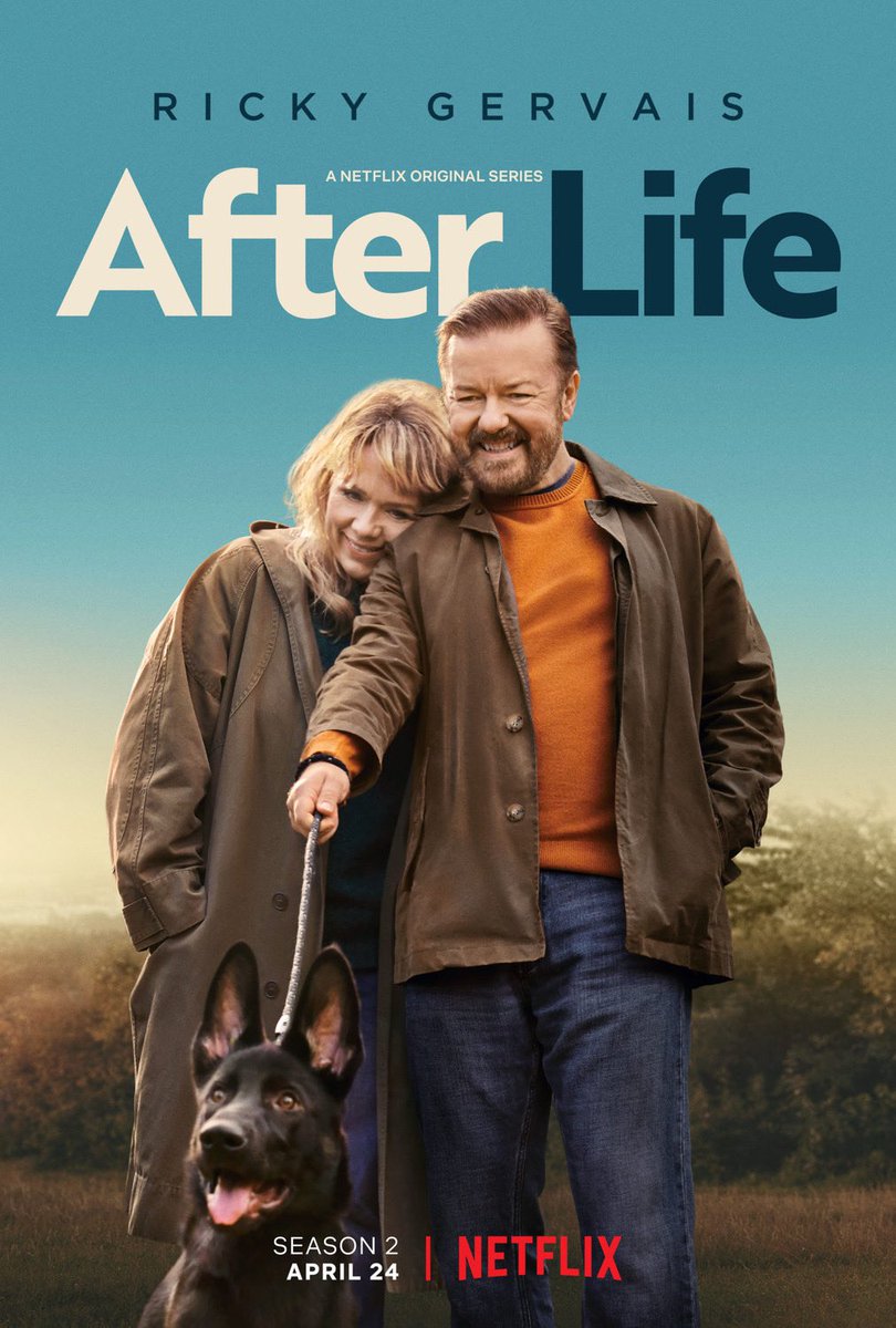 Finally, shamefully late, got round to watching #AfterLife2. Oh ⁦@rickygervais⁩, you’re a comedy genius. That is all.