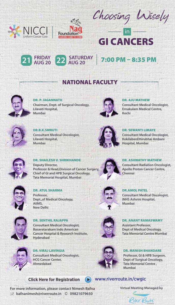 SirohiBhawna's tweet photo. Looking forward to a fantastic session this week on 21st/ 22 nd evening 7-8.30 pm  IST with @GABOUALFA @EileenMOReilly Juan Valle, Karyn goodman @drjagannath @Shrikhande_SV @SewantiLimaye @AnantRamaswamy @btfoundation @SewantiLimaye @Amolpatel_dr @IJMPOofficial on HPB cancers. https://t.co/MBVVluub6C