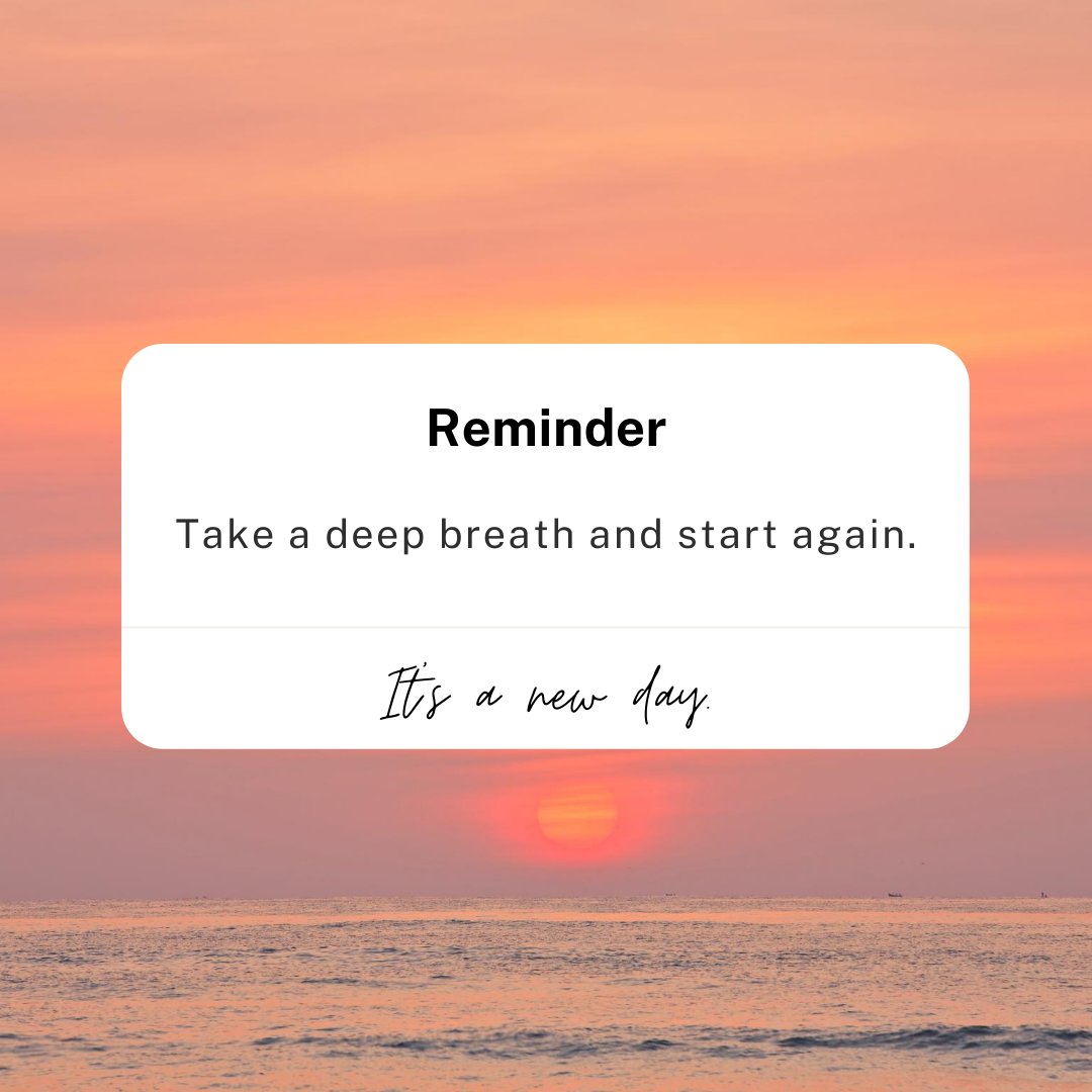 Everyday is a new day. Give yourself permission to start again.

#MM #MotivationMonday