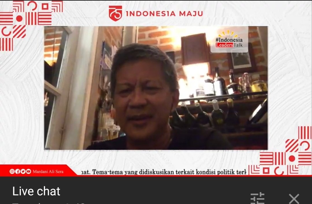 MardaniAliSera's tweet photo. Rocky Gerung :
Dalam sastra ada logic dan matematis, ada kecepatan berfikir. Hanya orang merdeka yg mampu menulis kritik sastra
#KitaMerdeka
#Hut75RI
#IndonesiaLeadersTalk
#ILT 
#LiveTwit https://t.co/j20CV8MRcC