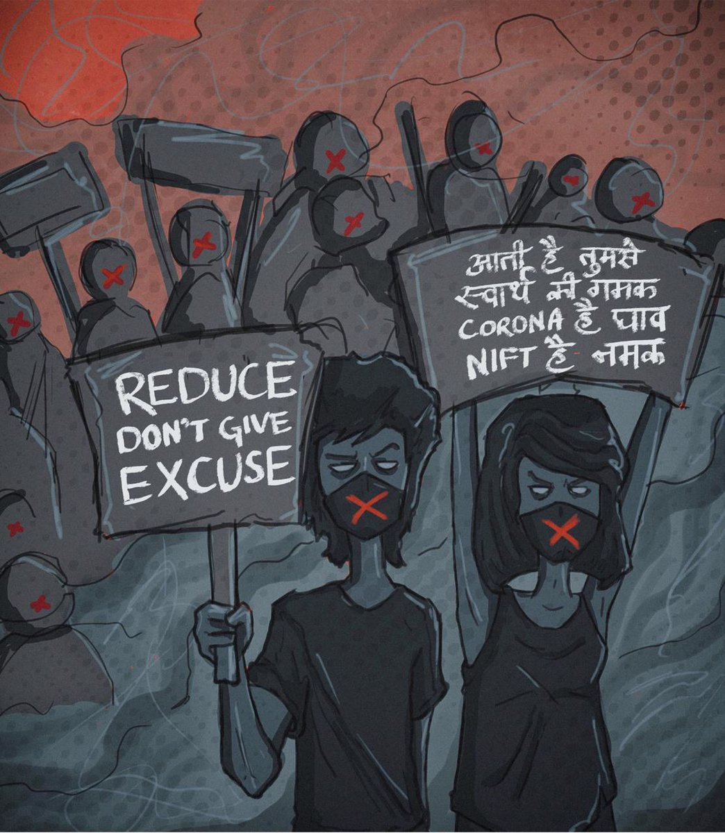prachiverma70's tweet photo. #reduceniftsemesterfees
#nofeesTillLowfees
#hikestandardsNotfees 
We stand united for a cause! https://t.co/Ecu6DPh4j8