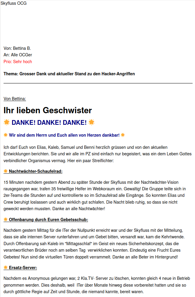 OCGLeaks's tweet photo. Geht natürlich noch weiter, hier das nächste interne Fax 🤫

Bei der roten Schrift: Sowas wurde nie getweetet mit "Rabiat &amp; Brutal" nette, interne, Gehirnwäsche :D

Das mit den gelöschten Servern stimmt, ein Server wurde in SATAN umbenannt &amp; lief tagelang weiter 😈

#OpTinfoil https://t.co/s0kHNwWSo0
