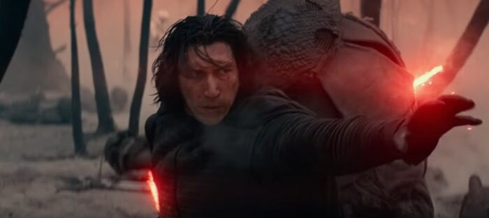 Let’s start at the beginning. We see Kylo tearing through some people on his way to find the Sith wayfinder. Of course, he gets it and makes his way to Palpatine. This opening is a great way to show how the events of TLJ have affected him. He is angry and determined.