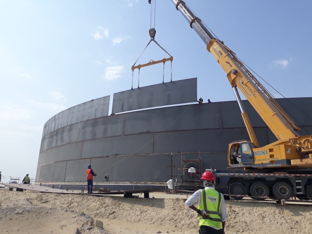 Gswksa's tweet photo. #GSW has successfully achieved 46.76% progress of the SWCC/Limak Project of 14 Tanks ,with 106-meter diameter for Jubail-Riyadh Water Transmission Package Project existing between Jubail and Riyadh city .This current project is planned to be completed at the end of 2021. https://t.co/ypMTvXTOfL