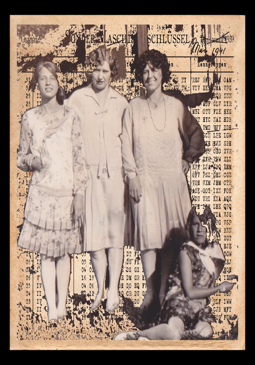 codeart_journal's tweet photo. code::art::1 is available to buy in print or download for free on our website: https://t.co/Rw2yUYJcyd

Submissions are also open for #2!

Here's "Ontheleft : decoder : EEE" by 
@CRResetarits. A wonderful collage highlighting the role of women in cracking the Enigma Code.

1/16 https://t.co/G4DY8CzKWs