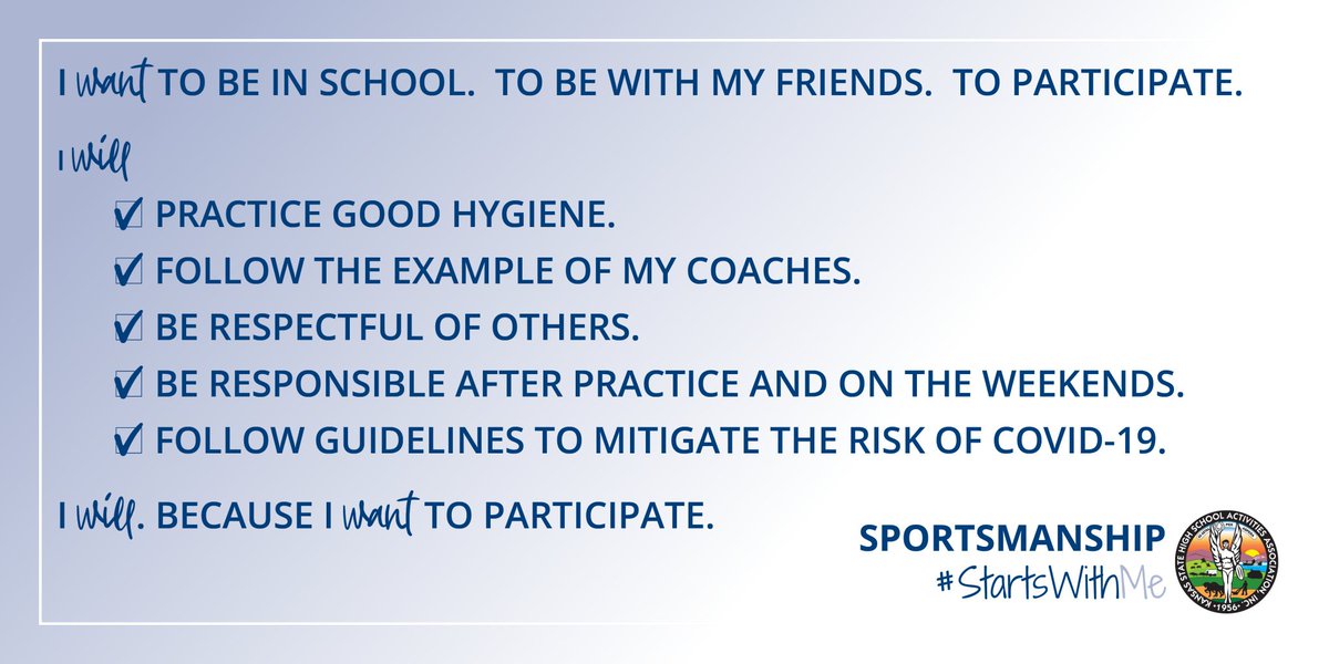 A coach once told our team, "forget the games, treat each practice as a privilege... that's when you know that you're invested as an athlete."

Never does that ring more true than now! Good luck! #Kpreps <a href="/KSHSAA/">KSHSAA</a>