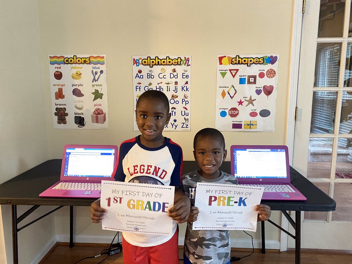 First day of Pre-K and 1st Grade for my two Barnwell Bears! 🥰 #BarnwellSTRONG #BarnwellGoesBackToSchool