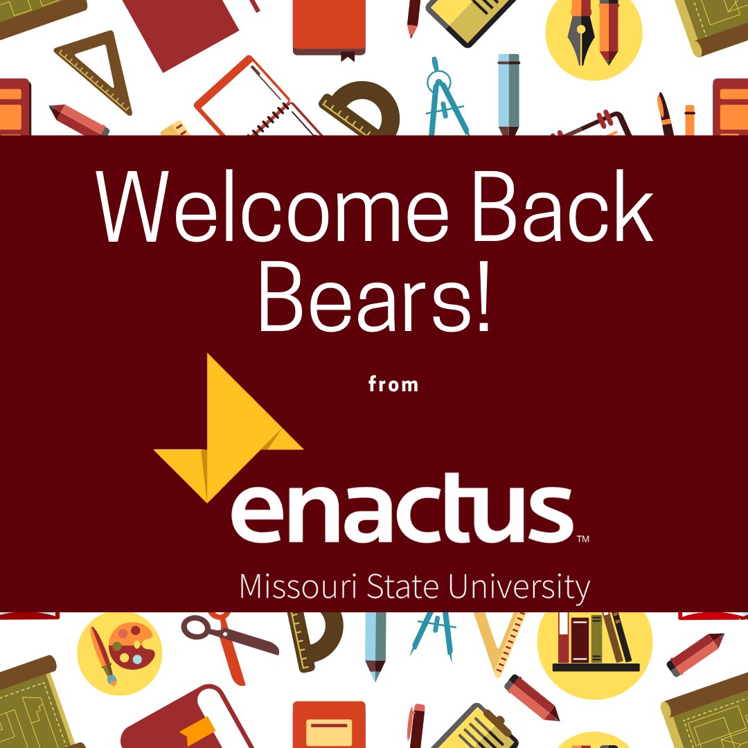 EnactusMOState's tweet photo. Welcome back @MissouriState students! Learn more about us and how to get involved with our team here: https://t.co/yYTZEt8Sgt  #GoMaroon #MissouriState https://t.co/ibIj2Mr0ms
