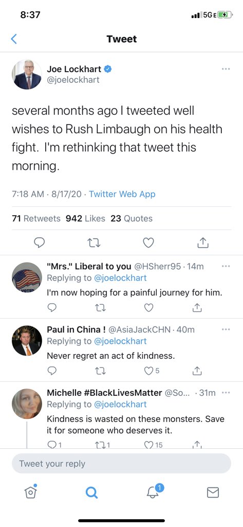 this is the vileness pushed by the left on a regular basis in this country. they don't actually believe in free speech or thought that is different from their own.