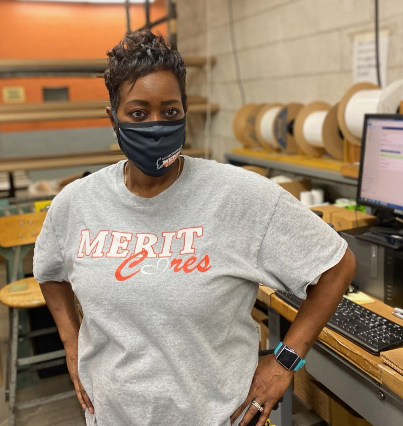meritbrassco's tweet photo. Wendy Shaw, one of our Shipping Specialists based out of our Cleveland Headquarters, wishes you all a wonderful week! Happy Monday! #maskmonday #friendlyfacesofmerit #inthistogether #meritstrong https://t.co/0lViG1bm9l
