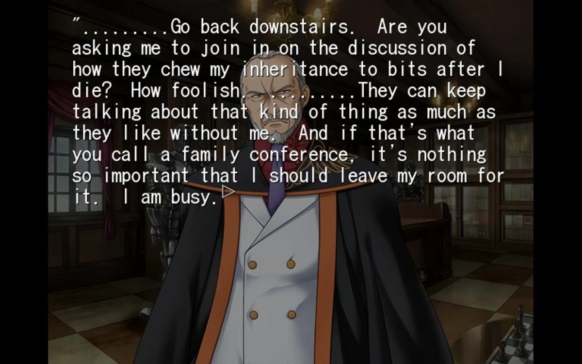 #uminekospoilers DONT BUG GRANDPA HES LEARNING TO PROJECT HIS BEATRICE EMOTIONS PRODUCTIVELY