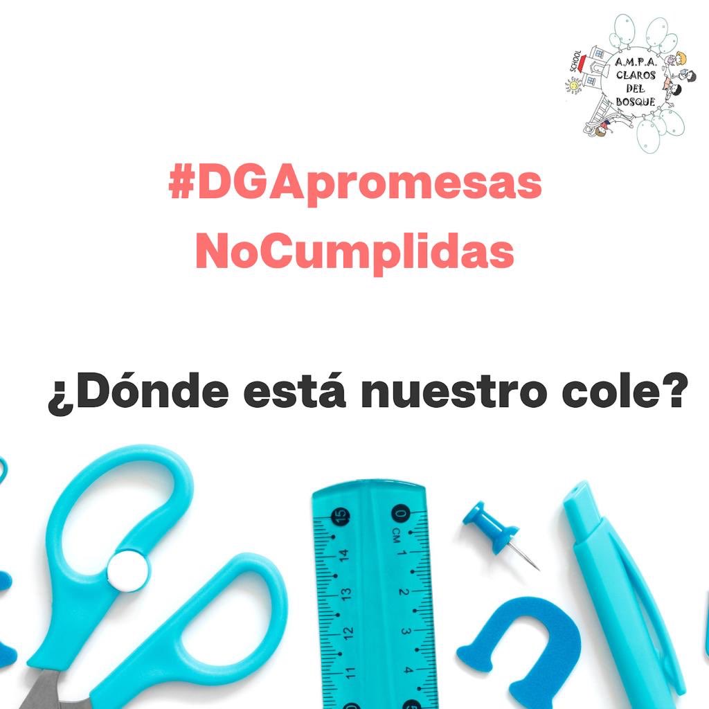 AMPACdelBosque's tweet photo. #DGApromesasNoCumplidas sigue sonando alto y claro,  y no pararemos hasta que tengamos nuestro cole. @felipefaci @isabelcasbas estela Ferrer https://t.co/uvTvopdoCM