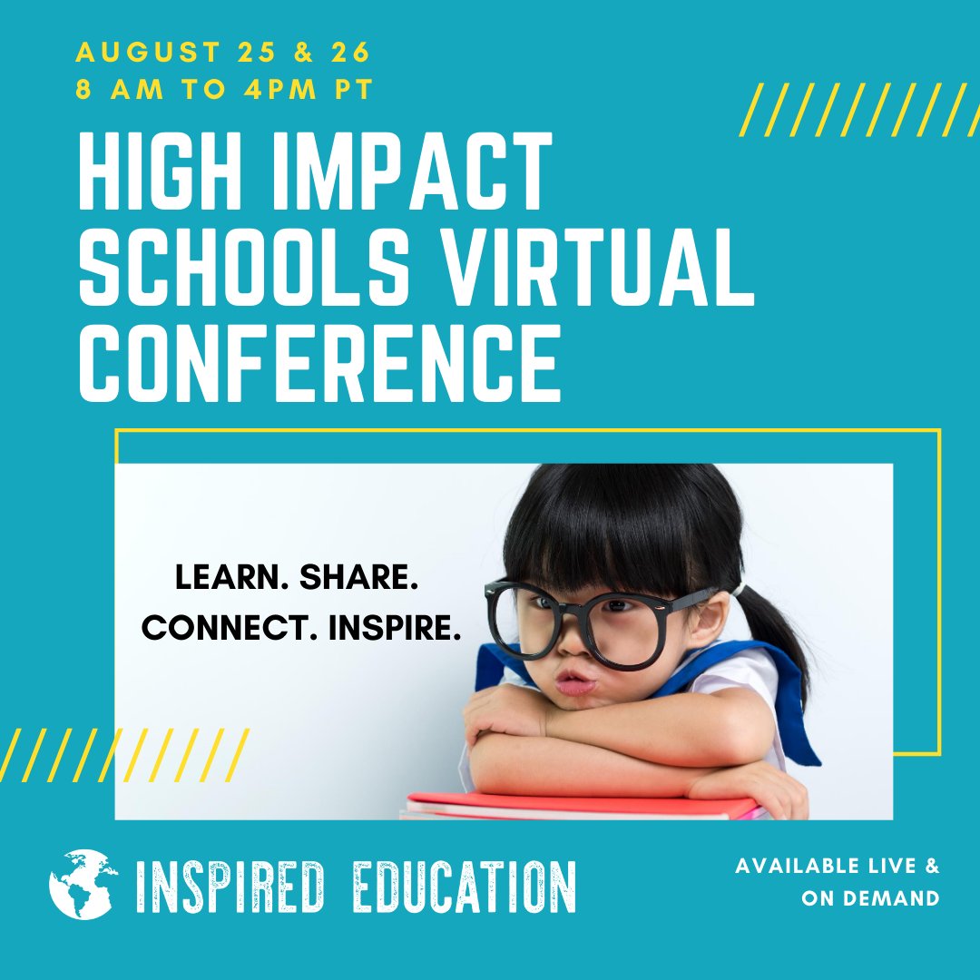 Looking to develop individual and collective efficacy during and after COVID-19? Learn how to leverage research-based practices that support virtual, blended, and in-person teaching and learning. 

inspirededucationgroup.com/highimpactscho…

#InspiredLearning
#InspiredSchools
#InspiredTeachers