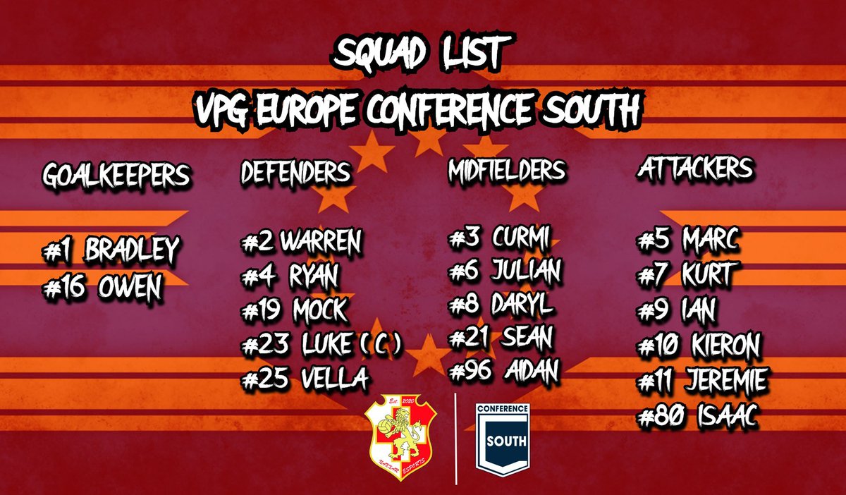 Our squad list for VPG Europe 🇪🇺
-
Goodluck to all teams competing and especially our lions 🦁
-
#FNL