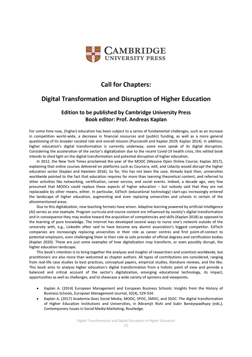 Michael Haenlein Haenlein Twitter