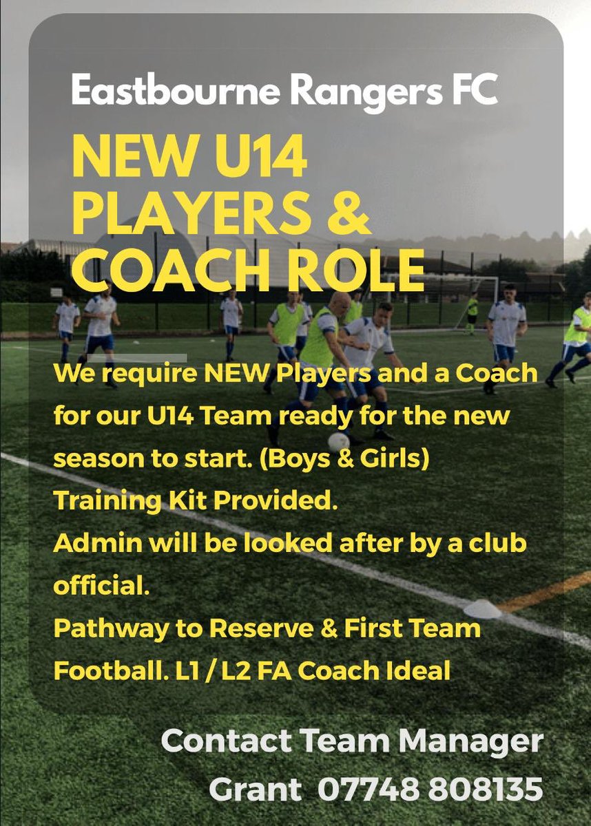 EBRangers's tweet photo. Our U14 youth team are looking for new players (boys &amp; girls) as well as a coach for the upcoming season. Get in contact if interested.👇🏻
Please Rt. https://t.co/xlTOlX2zGy