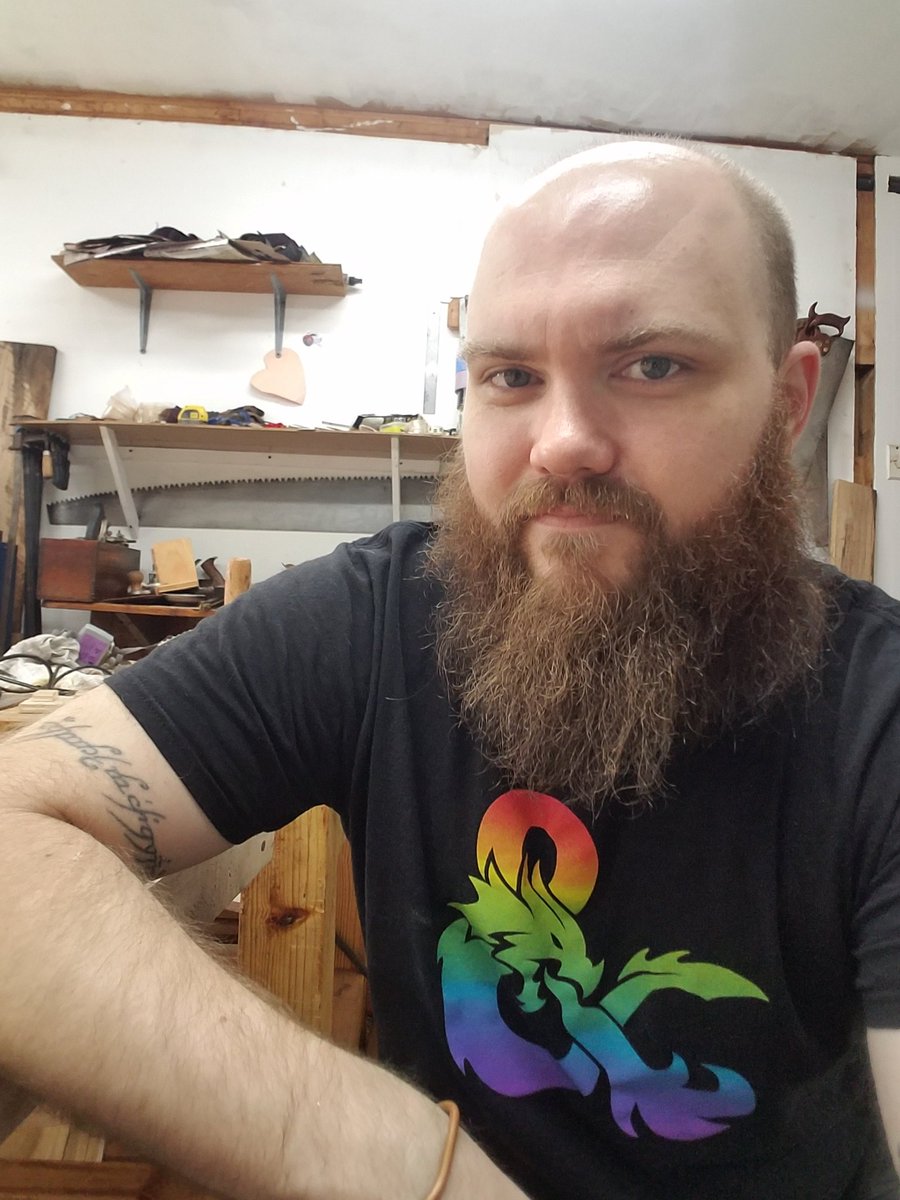 VolinarWorkshop's tweet photo. New week and back into the shop trying to finish off the #doublesecretproject rocking my #pride #dnd ampersand i got during the lamberthouse charity run. Hope yall have a product week and stay say out there in the wasteland! https://t.co/RC7629nOxi