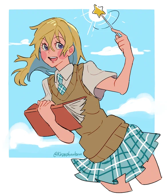 Naminé, highschool witch in training? 