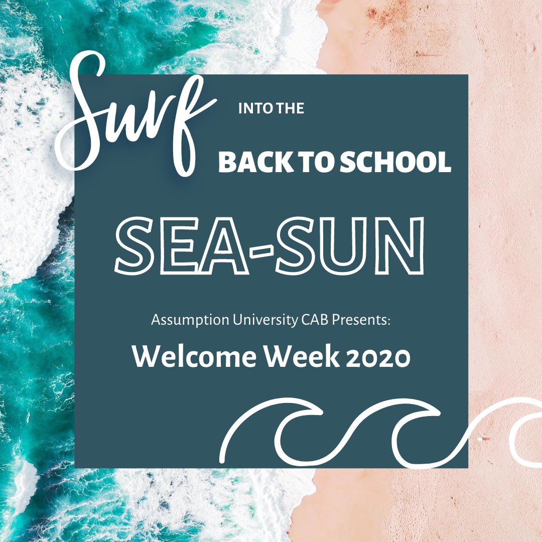 AssumptionCAB's tweet image. Happy first day of classes, Hounds! Today also kicks off our Welcome Week! We will be hosting virtual programs and giving out prizes all week. Check out our instagram for more information! ☀️🏖