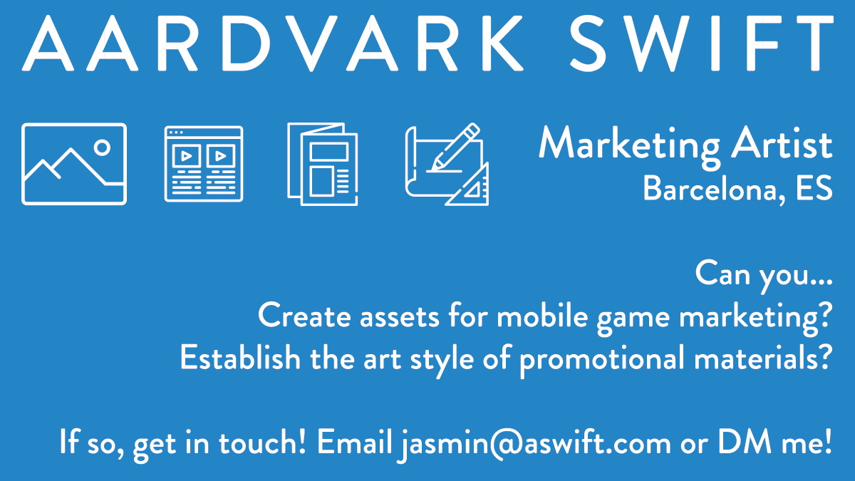 Video Marketing Artist based in Barcelona! 

📣 UI/2D experience required

📣 Video work is essential – Instagram/Facebook

📣 Salary 40-60,000 EUROS

Let's chat now! 

#gamejobs #gamesindustry #gamedev