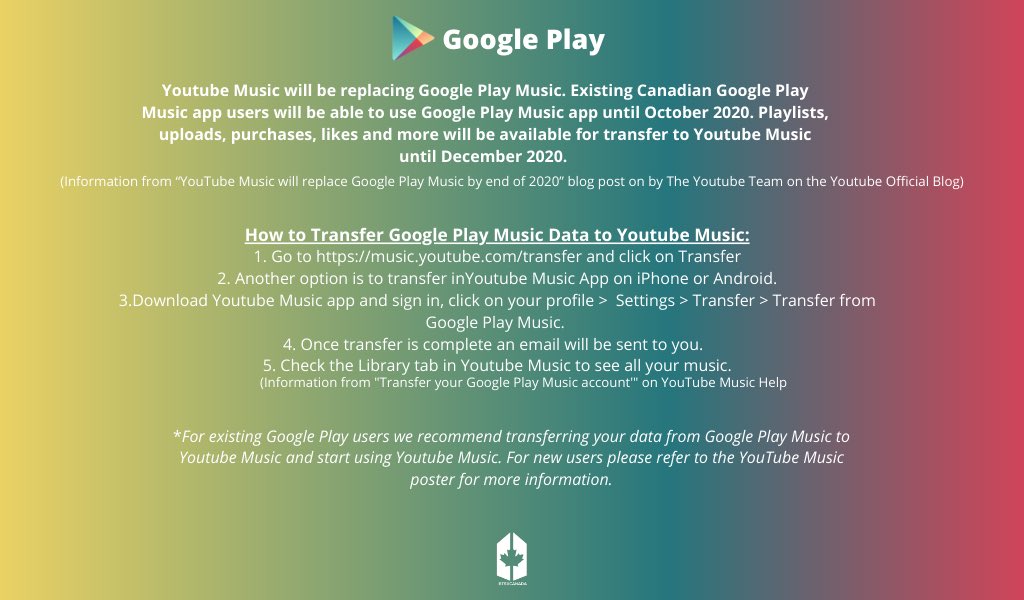  Google Play> Google Play will be replaced by YouTube Music> How to transfer Google Play data to YouTube Music